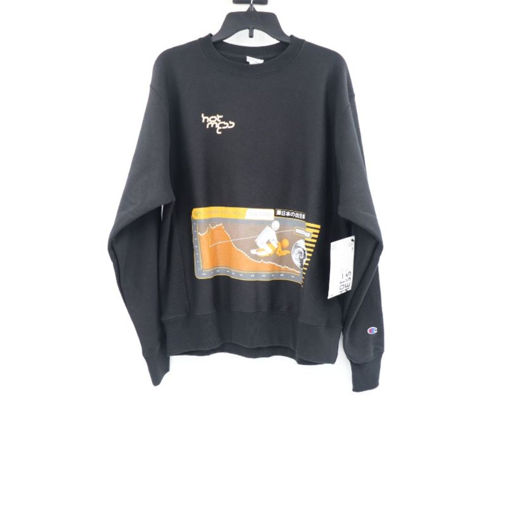 Nwot Hot Mess X Champion Mens M Pop Up Japan Reverse Weave Sweatshirt Pullover